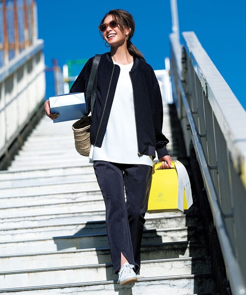 「UNFILO」 ジップアップブルゾン MEDIUM ブラック レディース_画像3