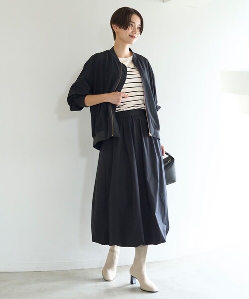 「UNFILO」 ジップアップブルゾン MEDIUM ブラック レディース_画像8