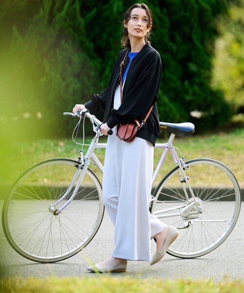 「UNFILO」 ジップアップブルゾン MEDIUM ブラック レディース_画像9