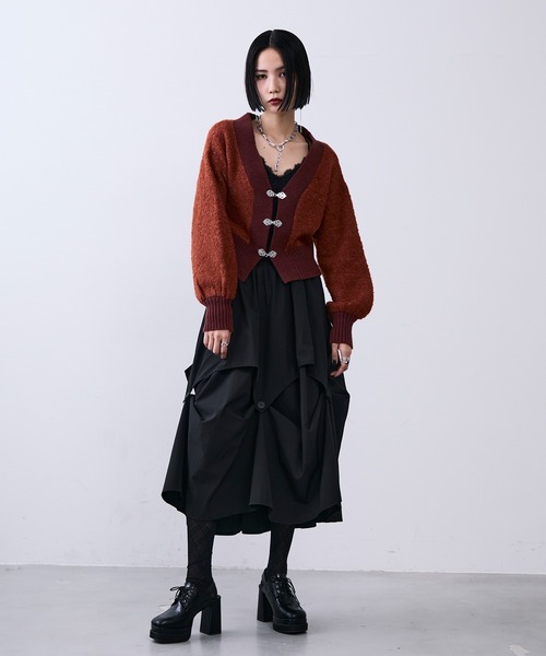 新品✨ N°21 3WAY レイヤードスカート フリンジ ブラック 定価18万 MONOe スカート アシンメトリータックレイヤードスカート : ZOZOTOWN