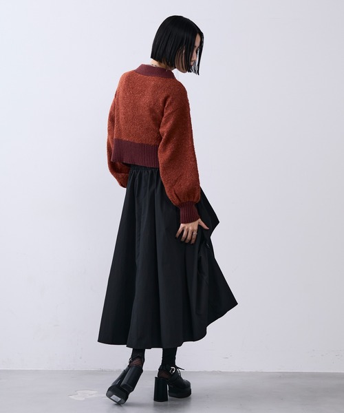 MONOe スカート アシンメトリータックレイヤードスカート : ZOZOTOWN