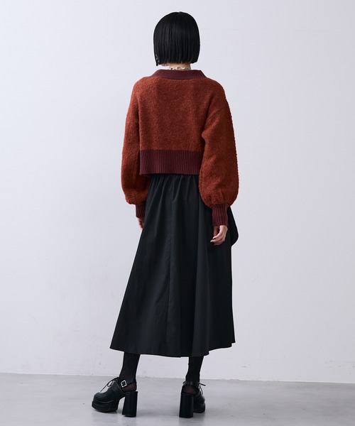 MONOe スカート アシンメトリータックレイヤードスカート : ZOZOTOWN