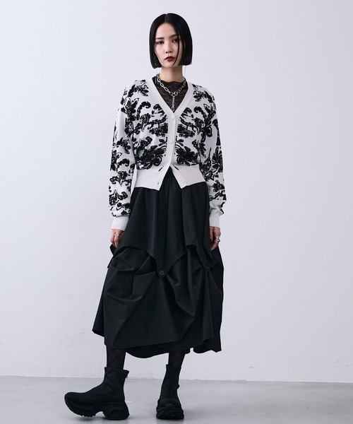 MONOe スカート アシンメトリータックレイヤードスカート : ZOZOTOWN