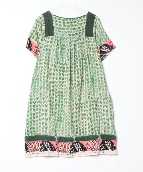 TSUMORI CHISATO（ツモリチサト） 半袖ワンピース 02 グリーン