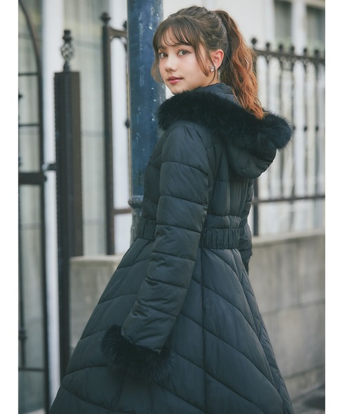 トッコクローゼット フィット＆フレアキルティングコート　ダウンコート tocco closet（トッコ クローゼット） コート アウター 取り外し可能な