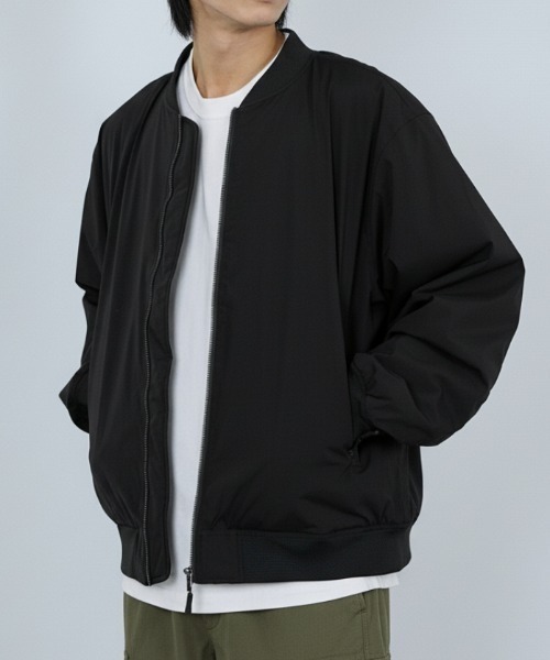 NAVY ブルゾン アウター シャットアウター SOLOTEX 裏シャギーリブ