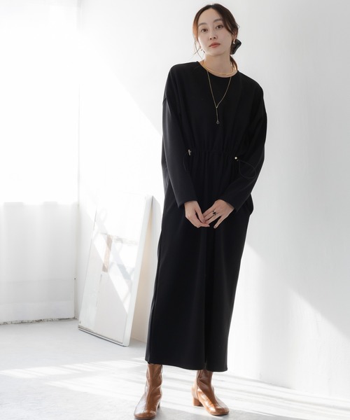 Elura（エルーラ） ワンピース サマ見えあったかドロストワンピース