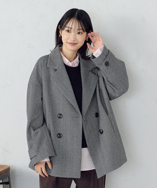 コムサイズム（COMME CA ISM）/オーバーサイズ Pコート COMME CA ISM（コムサイズム） ピーコート pコート オーバーサイズ P