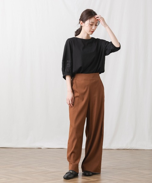 「Gready Brilliant」 「AuieF」半袖カットソー 38 オフホワイト レディース_画像3