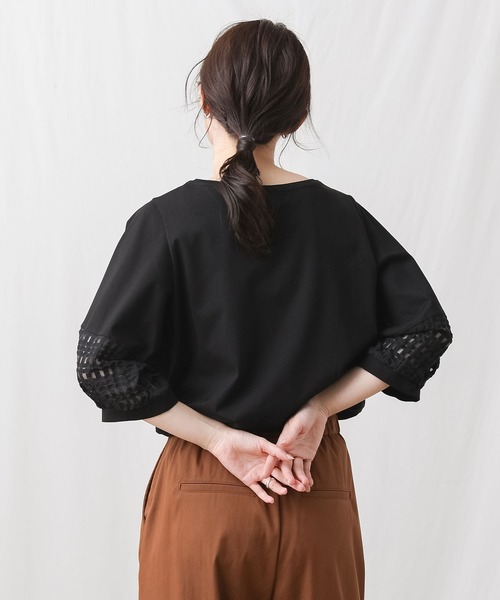 「Gready Brilliant」 「AuieF」半袖カットソー 38 オフホワイト レディース_画像6