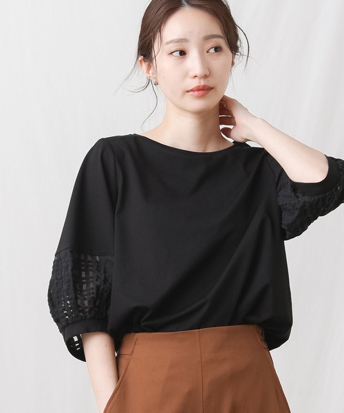 「Gready Brilliant」 「AuieF」半袖カットソー 38 オフホワイト レディース_画像7