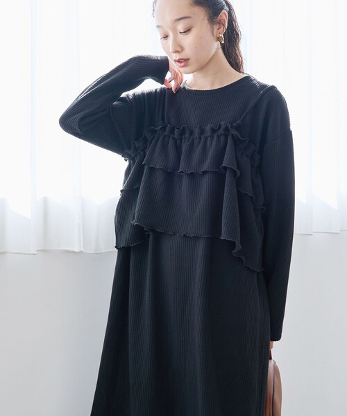 ワンピースセット coen（コーエン） ワンピース 「セットアイテム」起毛リブキャミセット