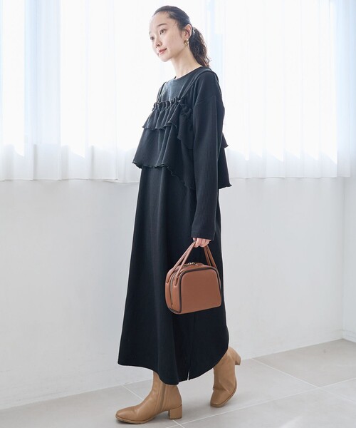 ワンピースセット coen（コーエン） ワンピース 「セットアイテム」起毛リブキャミセット