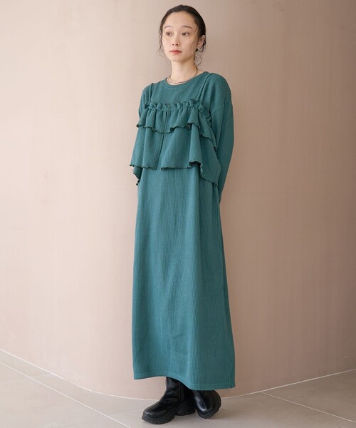 ワンピースセット coen（コーエン） ワンピース 「セットアイテム」起毛リブキャミセット