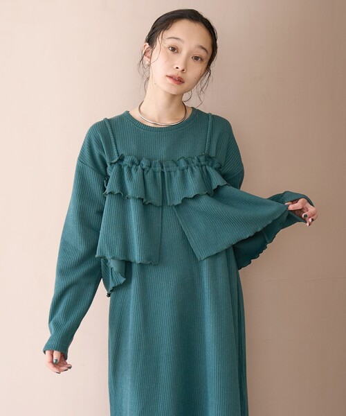 coen（コーエン） ワンピース 「セットアイテム」起毛リブキャミセット