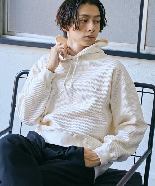 coen（コーエン） パーカー SOLOTEX(R)ヘビーワッフルパーカー メンズ
