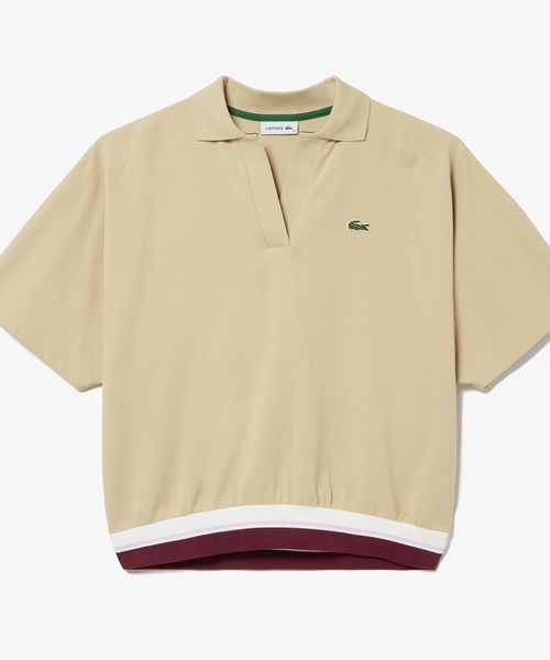LACOSTE（ラコステ） 半袖ポロシャツ 34 エンジ レディース : ZOZOTOWN 