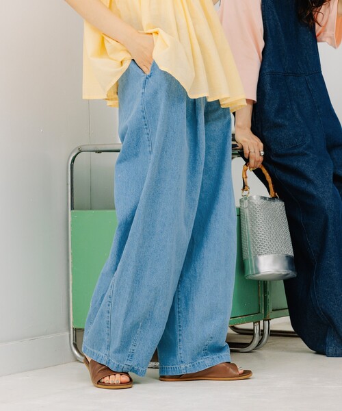 サクさま デニム Fブルー FREAK'S STORE（フリークスストア） デニムパンツ SMALL サックス