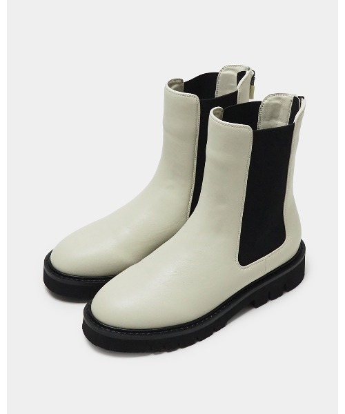 fitfit 新品24.5cm◆撥水ソフトジップサイドゴアブーツ 撥水ソフトジップサイドゴアブーツ （ブラック） -fitfit(フィット