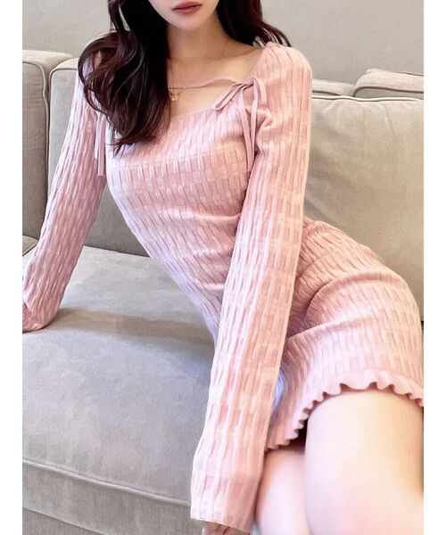 RESEXXY（リゼクシー） ワンピース ジャガードチェックニットミニ