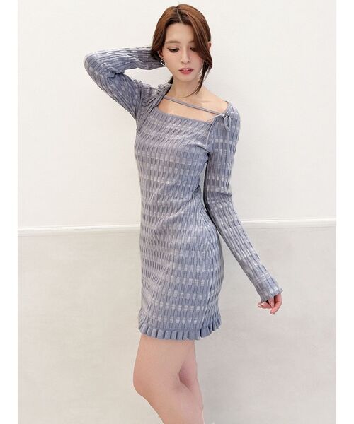 RESEXXY（リゼクシー） ワンピース ジャガードチェックニットミニ