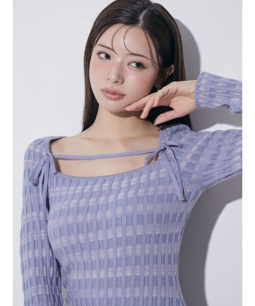 リゼクシー/ワンピース RESEXXY（リゼクシー） ワンピース ジャガードチェックニットミニ