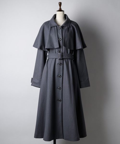 「VIOLETTA」 チェスターコート S ブラック レディース_画像2