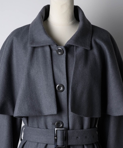 「VIOLETTA」 チェスターコート S ブラック レディース_画像5