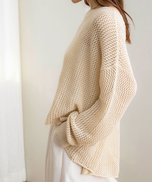 「NOAHL」 長袖ニット - ネイビー レディース_画像8