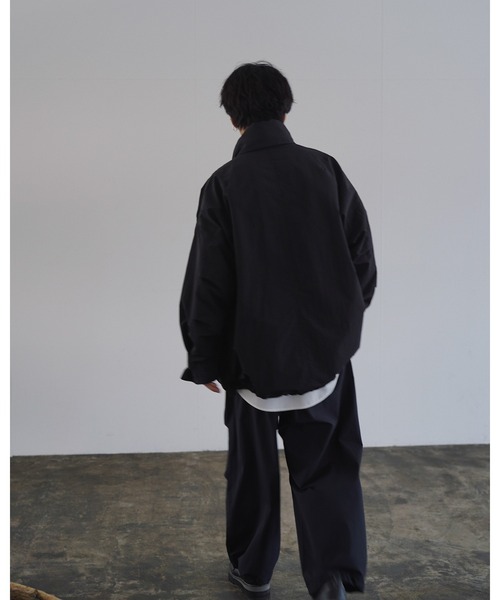 「WYM LIDNM」 ミリタリーブルゾン L ブラック メンズ_画像4