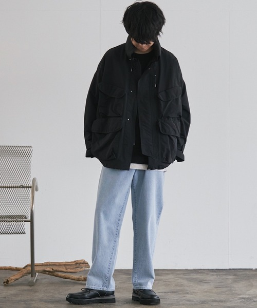 「WYM LIDNM」 ミリタリーブルゾン L ブラック メンズ_画像8