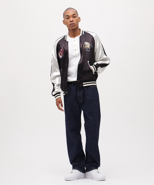 AVIREX（アヴィレックス） スカジャン ピンク アロハ刺繍 龍＆フラダンサー AVIREX（アヴィレックス） ジャパネスク 桜と金魚 和柄 刺繍