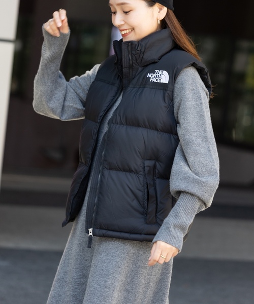 THE NORTH FACE ブラック ダウンベスト ウィメンズ　L THE NORTH FACE（ザ ノースフェイス） ダウンベスト LARGE ブラック