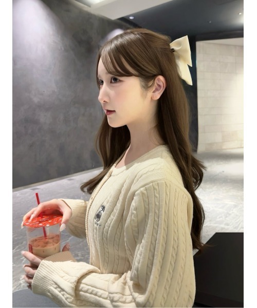 F i.n.t（フィント） ヘアクリップ 卒業式 レースタグ付きリボン