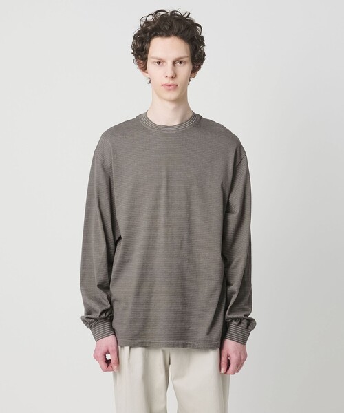 Yonetomi NEW BASIC tシャツ 「別注」「YONETOMI」 ボーダー クルー
