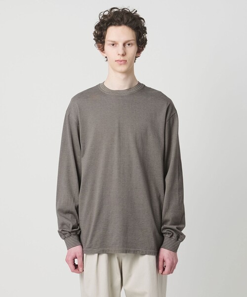 Yonetomi NEW BASIC tシャツ 「別注」「YONETOMI」 ボーダー クルー