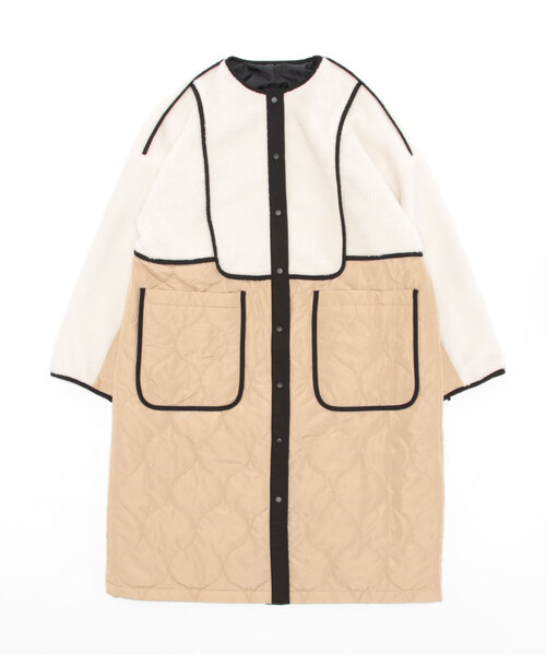 「Re.Verofonna」 ノーカラーコート MEDIUM モカ レディース_画像5