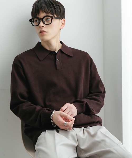 「SENSE OF PLACE by URBAN RESEARCH」 長袖ニット MEDIUM グレー メンズ_画像5