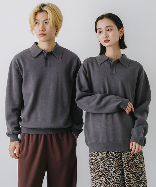 「SENSE OF PLACE by URBAN RESEARCH」 長袖ニット MEDIUM グレー メンズ_画像6