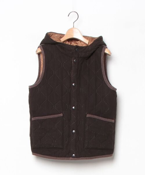 「ARMEN」 キルティングベスト 0 ブラウン レディース_画像3