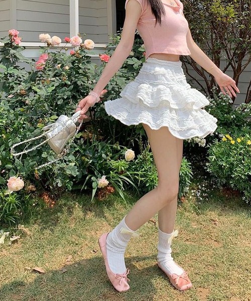 スカート Nia(ニア)/レイヤード レースミニスカート : ZOZOTOWN Yahoo