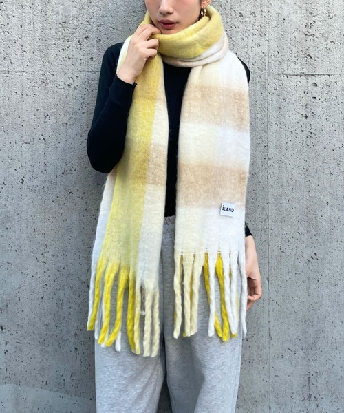 「ALAND」 ストール FREE ブラウン レディース_画像2