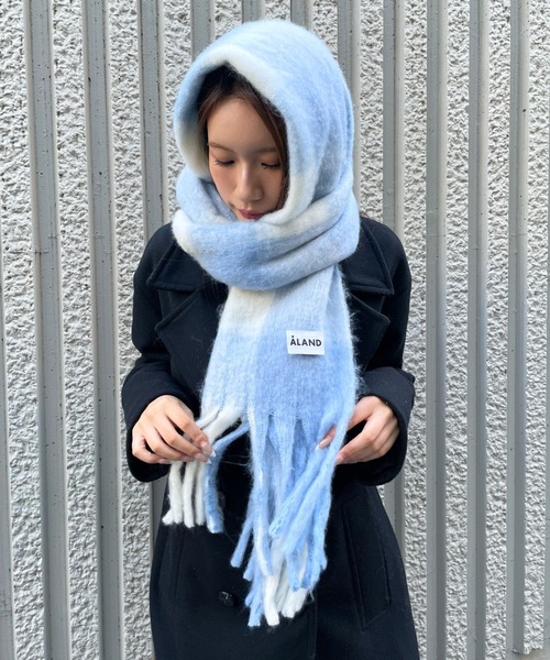 「ALAND」 ストール FREE ブラウン レディース_画像3