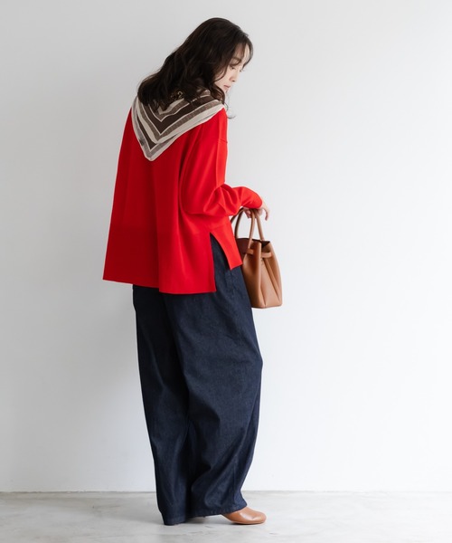 「Elura」 長袖ニット MEDIUM ダークブラウン レディース_画像7