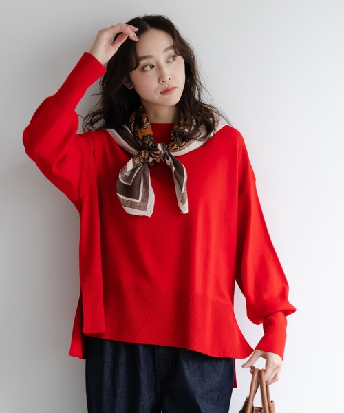 「Elura」 長袖ニット MEDIUM ダークブラウン レディース_画像8