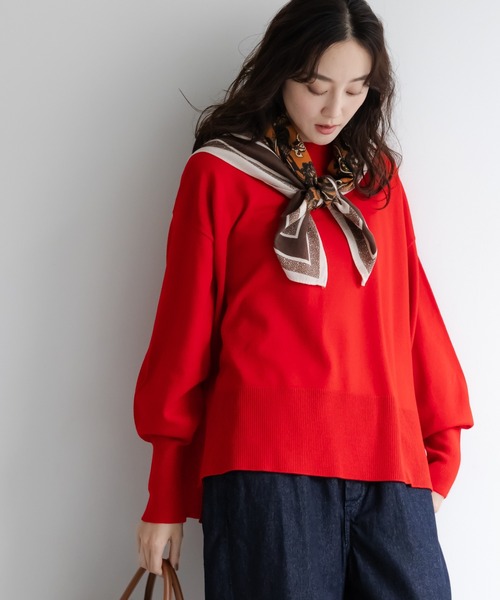 「Elura」 長袖ニット MEDIUM ダークブラウン レディース_画像9