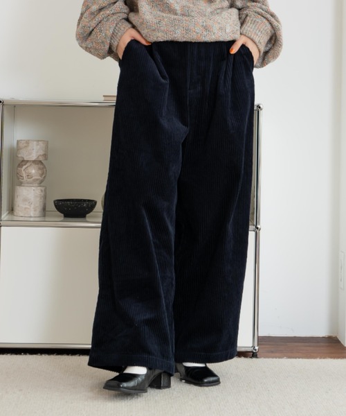 「eLur」 コーデュロイパンツ FREE テラコッタ レディース_画像2