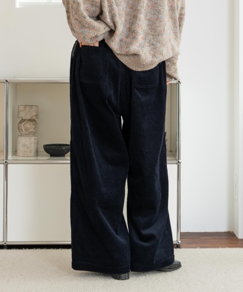 「eLur」 コーデュロイパンツ FREE テラコッタ レディース_画像4