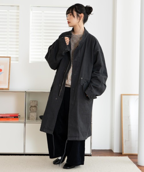 「eLur」 コーデュロイパンツ FREE テラコッタ レディース_画像6