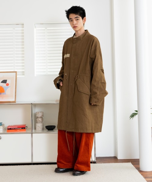 「eLur」 コーデュロイパンツ FREE テラコッタ レディース_画像7